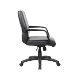 Mid Back Executive Chair In Leatherplus - Black - Boss -Homcom Furniture Shop GUEST 00aac1a7 e6ef 45e7 9a85 b3df507d556b