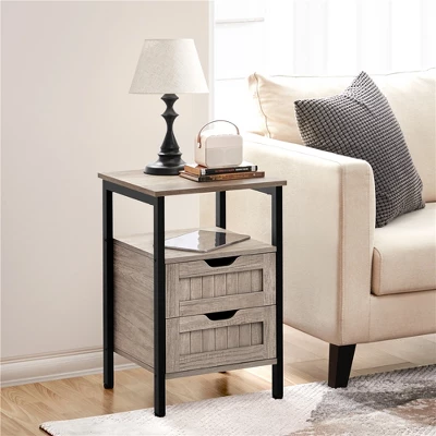 Yaheetech Wooden Bedside Table End Table With Open Shelf For Bedroom Living Room 3 Yaheetech Wooden Bedside Table End Table With Open Shelf For Bedroom Living Room