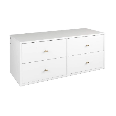 Floating 4 Drawers Dresser White - Prepac 5 Floating 4 Drawers Dresser White - Prepac - Image 3