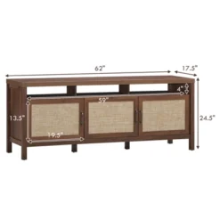Tangkula Universal TV Stand Cabinet Television Media Console With 3 Rattan Doors Grey Oak Walnut 11 Tangkula Universal TV Stand Cabinet Television Media Console With 3 Rattan Doors Grey Oak Walnut -Homcom Furniture Shop GUEST 02bbcceb 949d 4ed3 adb6 28cc6e5e1821