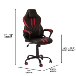 BlackArc High Back Gaming Chair With Red And Black Faux Leather Upholstery, Adjustable Swivel Seat And Padded Flip-Up Arms -Homcom Furniture Shop GUEST 0328d38b 0c30 4876 bcc9 66b882907b6f