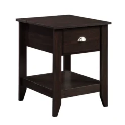Sauder Shoal Creek Smart Center Side Table Jamocha Wood Finish