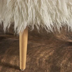 Cheryiie Faux Fur Accent Chair White - Christopher Knight Home -Homcom Furniture Shop GUEST 05355cea aeff 4973 8ceb 40ad4c117167