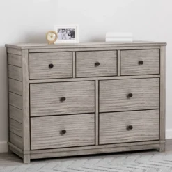 Simmons Kids' Monterey 7 Drawer Dresser - Rustic White