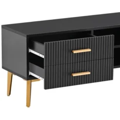 Modern TV Stand For TVs Up To 77'' With 5 Champagne Legs-ModernLuxe -Homcom Furniture Shop GUEST 05ff7b5e 2211 4420 b89b 316befc2ece5