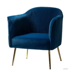 Velvet Barrel Chair With Goden Base Contemporary And Classic Velvet Accent Chair For Living Room | Karat Home -Homcom Furniture Shop GUEST 060c9e7d d250 4a54 87d9 2fe06ff7de47