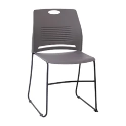 Emma And Oliver Heavy Duty 660 Lb. Capacity Ergonomic Polypropylene Stack Chair With Perforated Back And Steel Sled Base -Homcom Furniture Shop GUEST 060d8a3e 66ea 41a8 a0bf 87748f4b5a03