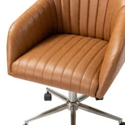 Luca Vegan Leather Height-adjustable Ergonomic Office Chair With Elegant Channel Design Task Chair| ARTFUL LIVING DESIGN -Homcom Furniture Shop GUEST 06ad628e 89f9 414d a268 c31161c60085