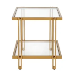 22" Modern Metal Side Table In Gold - Henn&Hart -Homcom Furniture Shop GUEST 073fbadb 9cb7 4ea6 b8bd 49436fb7bbdc