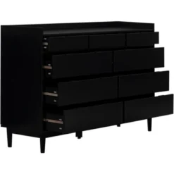 Mid-Century Modern Solid Wood 9 Drawer Horizontal Dresser - Saracina Home 14 Mid-Century Modern Solid Wood 9 Drawer Horizontal Dresser - Saracina Home -Homcom Furniture Shop GUEST 07d98ae7 c7fb 4988 a361 e3f7a6de7111