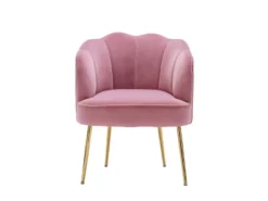 Modern Shell Shape Armchair Accent Chair With Gold Legs-ModernLuxe -Homcom Furniture Shop GUEST 0881e8dc 42de 45e1 aa02 82ef4cdae7fa