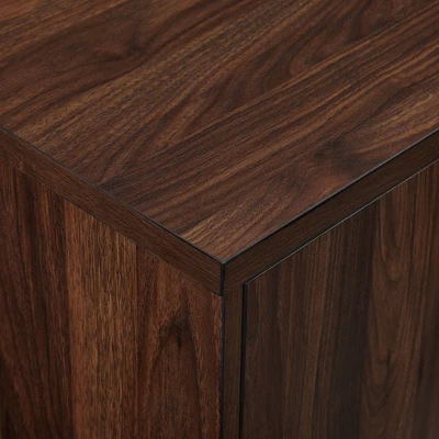 Modern Vinyl Record Player Storage TV Stand For TVs Up To 65" Dark Walnut - Saracina Home 6 Modern Vinyl Record Player Storage TV Stand For TVs Up To 65" Dark Walnut - Saracina Home - Image 4