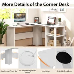 Costway L-shaped Corner Computer Desk Home Office Writing Workstation With Storage Shelves 16 Costway L-shaped Corner Computer Desk Home Office Writing Workstation With Storage Shelves -Homcom Furniture Shop GUEST 09ea52ad 22c2 4551 9f9c 07565e82f91a