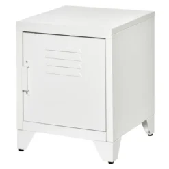 HOMCOM Industrial End Table, Living Room Side Table With Locker-Style Door And Adjustable Shelf -Homcom Furniture Shop GUEST 0b086e18 dcdf 4f48 a012 30e7e45a0f01