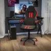 Flash Furniture Ergonomic Office Computer Chair - Adjustable Black And Red Designer Gaming Chair - 360° Swivel - Red Dual Wheel Casters -Homcom Furniture Shop GUEST 0b69479f 7dbc 43ab bc82 674e414955bc