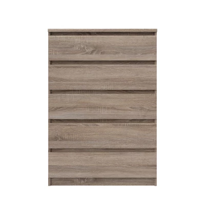 Wood Scottsdale 5 Drawer Chest In Truffle Gray-Tvilum 4 Wood Scottsdale 5 Drawer Chest In Truffle Gray-Tvilum - Image 2