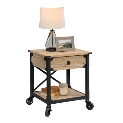 Steel River Side Table Distressed Brown - Sauder 4 Steel River Side Table Distressed Brown - Sauder - Image 2