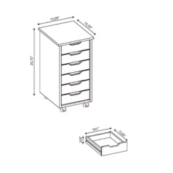 Cary 6 Drawer Rolling Storage Cart - Linon -Homcom Furniture Shop GUEST 0ee5a24f 5483 4109 9521 7b0e8b55b717