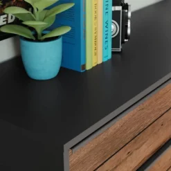 Boulevard 6 Drawer Horizontal Dresser With Metal Frame Black - Sauder -Homcom Furniture Shop GUEST 0ef0f1b5 410f 4a5b 841f f5e74b88bc39