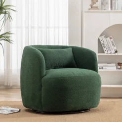 Boucle Upholstered Swivel Armchair - Kinwell -Homcom Furniture Shop GUEST 0f6fe895 99c4 458b a2ca 94394c3ac036