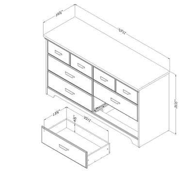 Versa 6 Drawer Double Dresser - South Shore 9 Versa 6 Drawer Double Dresser - South Shore - Image 7