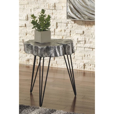 Dellman Side Table Antique Silver Finish - Signature Design By Ashley 4 Dellman Side Table Antique Silver Finish - Signature Design By Ashley - Image 2