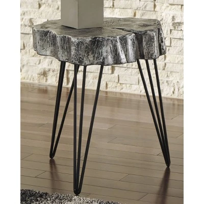 Dellman Side Table Antique Silver Finish - Signature Design By Ashley 3 Dellman Side Table Antique Silver Finish - Signature Design By Ashley