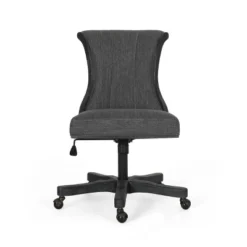 Coulee Contemporary Fabric Upholstered Roll Back Swivel Office Chair - Christopher Knight Home -Homcom Furniture Shop GUEST 13131ff9 4e5c 476d 9e96 b800c6bff789