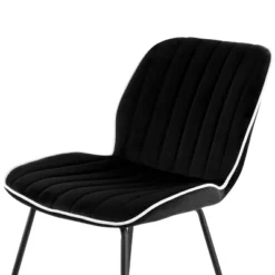 Elama 2 Piece Velvet Tufted Chair In Black With Black Metal Legs 13 Elama 2 Piece Velvet Tufted Chair In Black With Black Metal Legs -Homcom Furniture Shop GUEST 13f19e35 9c6a 4e36 b588 0c918eab6a46