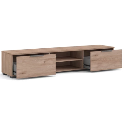 2 Drawer 2 Shelf TV Stand In Brown - Tvilum 6 2 Drawer 2 Shelf TV Stand In Brown - Tvilum - Image 4