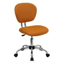 Emma And Oliver Mid-Back Mesh Padded Swivel Task Office Chair With Chrome Base -Homcom Furniture Shop GUEST 14b97432 1c96 4192 af95 9c3923b02c5d