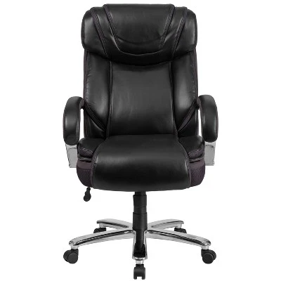 Emma And Oliver 500 Lb. Big & Tall Black LeatherSoft Ergonomic Office Chair With Extra Wide Seat 10 Emma And Oliver 500 Lb. Big & Tall Black LeatherSoft Ergonomic Office Chair With Extra Wide Seat - Image 8