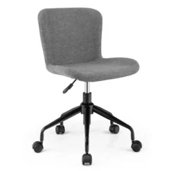 Costway Mid Back Armless Office Chair Adjustable Swivel Linen Task Chair 24 Costway Mid Back Armless Office Chair Adjustable Swivel Linen Task Chair -Homcom Furniture Shop GUEST 159bbce1 dc59 41ec b36e adcdecc84426