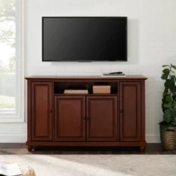Cambridge Full Size TV Stand For TVs Up To 60" Dark Brown - Crosley -Homcom Furniture Shop GUEST 15a7144f bb39 42e0 88ed 59955fa029b7