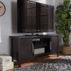 Marley Modern And Contemporary Finished TV Stand For TVs Up To 47" Dark Brown - Baxton Studio 15 Marley Modern And Contemporary Finished TV Stand For TVs Up To 47" Dark Brown - Baxton Studio -Homcom Furniture Shop GUEST 1608450c f899 473f ac6c fddb4556bf13