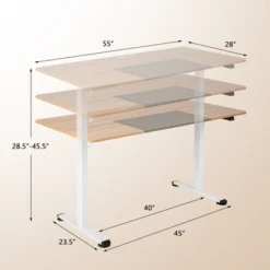 Costway Electric Height Adjustable Standing Desk, Sit To Stand Computer Workstation Home Office Desk -Homcom Furniture Shop GUEST 165d0907 3fd9 4864 8e8b 39e4d9999d34