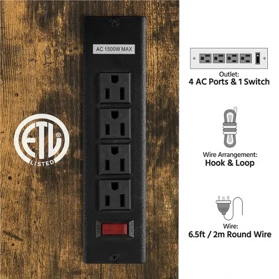 Yaheetech 55 Inch Industrial TV Stand 3-Layer TV Shelf 7 Yaheetech 55 Inch Industrial TV Stand 3-Layer TV Shelf - Image 5