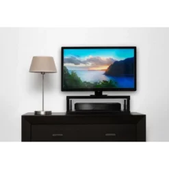 Aleratec Heavy Duty 2-Tier TV Stand With Rotating Swivel For Flat LCD/LED TV, Black