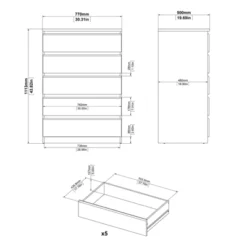 Wood Scottsdale 5 Drawer Chest In Truffle Gray-Tvilum 17 Wood Scottsdale 5 Drawer Chest In Truffle Gray-Tvilum -Homcom Furniture Shop GUEST 187c40b7 e3e5 4df3 b95c e7a503d82e56