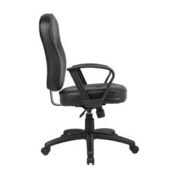 Leather Task Chair With Loop Arms Black - Boss Office Products -Homcom Furniture Shop GUEST 194e308f 06d4 46c4 8e99 dc965ab9d354