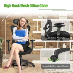 Costway Ergonomic High Back Mesh Office Chair W/ Adjustable Lumbar Support -Homcom Furniture Shop GUEST 1a2a3eca 4913 4542 8f1d c1fde8da39a3