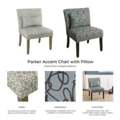 Parker Accent Chair With Pillow - HomePop -Homcom Furniture Shop GUEST 1adede27 f401 451d 9554 45595e5e61d5