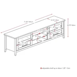 Jackson Extra Wide TV Stand For TVs Up To 80" Espresso - CorLiving -Homcom Furniture Shop GUEST 1b1cb02d 8fc5 4faa 8600 292ede6648e1