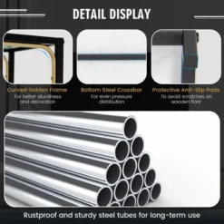 Costway 3-Tier TV Stand Entertainment Center For TV's Up To 50'' W/ Tempered Glass Top -Homcom Furniture Shop GUEST 1b624498 46fb 4c40 bd6e 274a29d00676