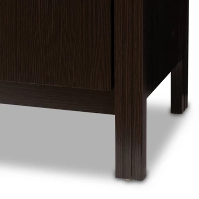 Marley Modern And Contemporary Finished TV Stand For TVs Up To 47" Dark Brown - Baxton Studio 7 Marley Modern And Contemporary Finished TV Stand For TVs Up To 47" Dark Brown - Baxton Studio - Image 5