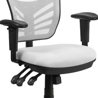 Flash Furniture Mid-Back Mesh Multifunction Executive Swivel Ergonomic Office Chair With Adjustable Arms 7 Flash Furniture Mid-Back Mesh Multifunction Executive Swivel Ergonomic Office Chair With Adjustable Arms - Image 5