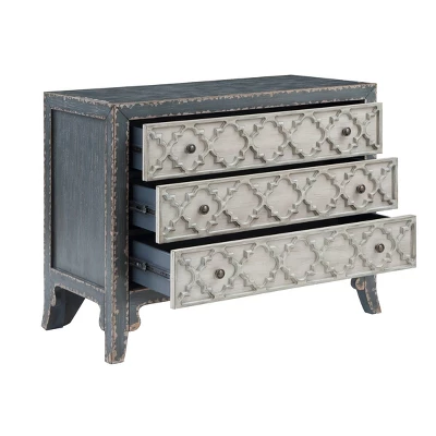 Lucky Springs 3 Drawer Chest Blue - Treasure Trove Accents 4 Lucky Springs 3 Drawer Chest Blue - Treasure Trove Accents - Image 2