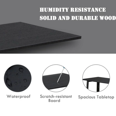 Costway Foldable Computer Desk Home Office Laptop Table Writing Desk Study Table Natural/White/Brown/Black 10 Costway Foldable Computer Desk Home Office Laptop Table Writing Desk Study Table Natural/White/Brown/Black - Image 8