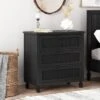 Newell Rustic Acacia Wood And Cane 3 Drawer Dresser Dark Gray - Christopher Knight Home -Homcom Furniture Shop GUEST 1e6d4cd1 5431 4cbc 904c d825de8bc1d9