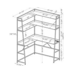 Clydebank Corner Desk With Bookcase And USB Plug - HOMES: Inside + Out -Homcom Furniture Shop GUEST 1f848ea9 ab21 4e60 901e 6356d3da0345